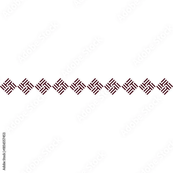 Obraz Tribal Ethnic Border Pattern