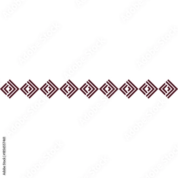 Obraz Tribal Ethnic Border Pattern