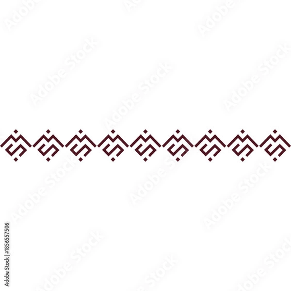 Obraz Tribal Ethnic Border Pattern