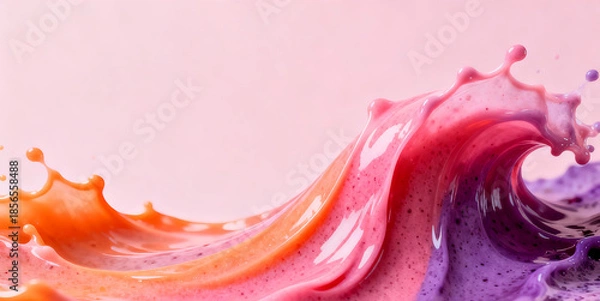Obraz Abstract smoothie flow creates vibrant modern background with dynamic visual harmony
