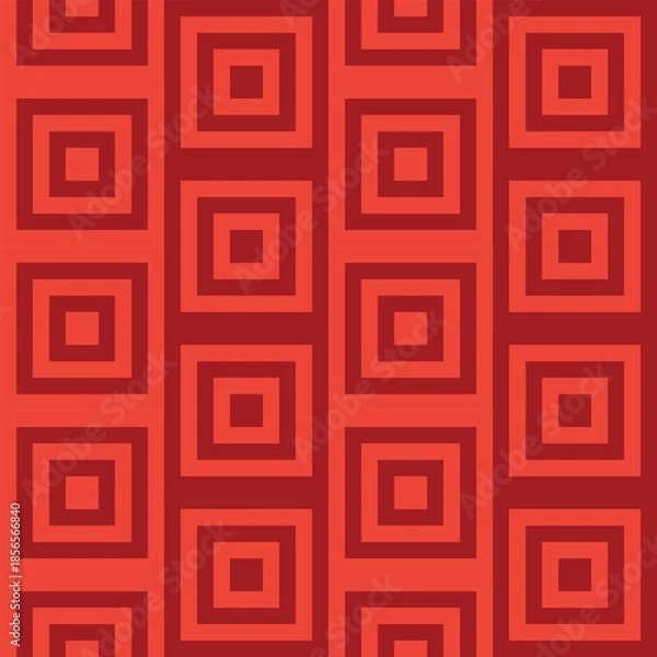 Obraz Geometric seamless pattern in red. Vector illustration.