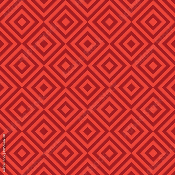 Obraz Geometric seamless pattern in red. Vector illustration.