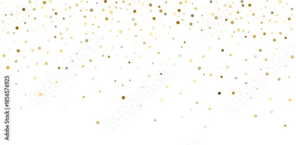 Obraz Firework golden confetti pattern background gradient. Vector gold glitter carnival dust texture.