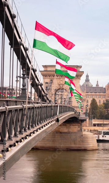 Obraz bridge in budapest hungary