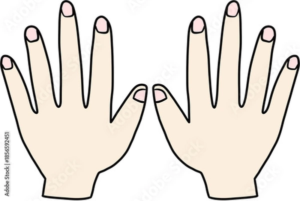 Obraz Hands drawing illust 손 