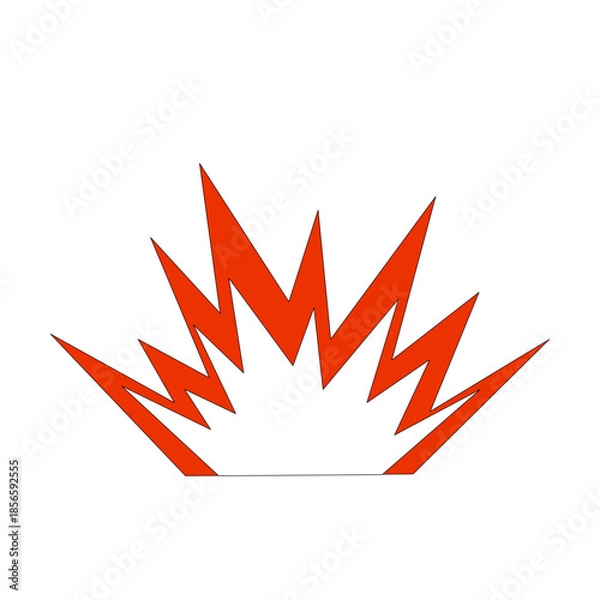 Obraz Explosion vector icon. Isolated on on white background