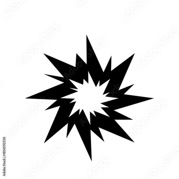 Obraz Explosion vector icon. Isolated on on white background