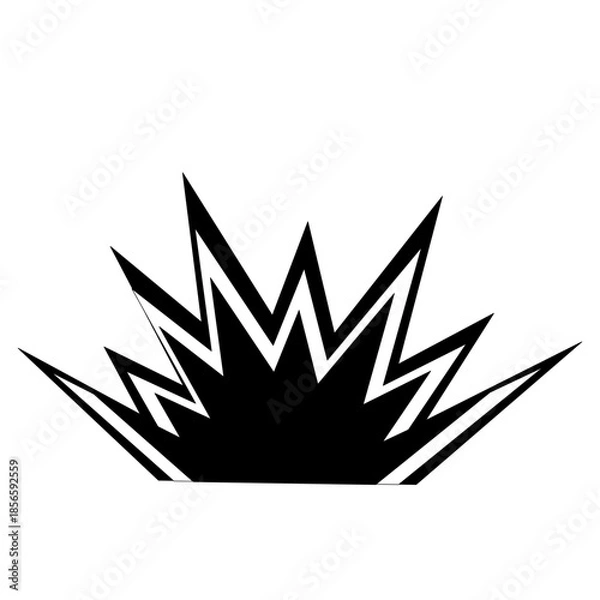 Obraz Explosion vector icon. Isolated on on white background