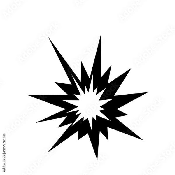 Obraz Explosion vector icon. Isolated on on white background