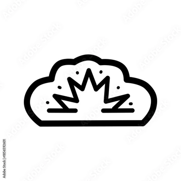 Obraz Explosion vector icon. Isolated on on white background