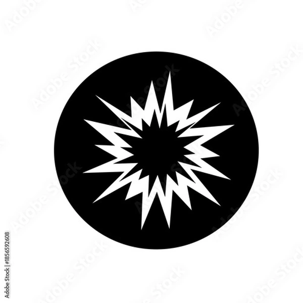 Obraz Explosion vector icon. Isolated on on white background