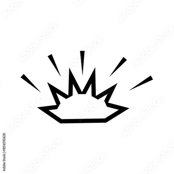 Obraz Explosion vector icon. Isolated on on white background