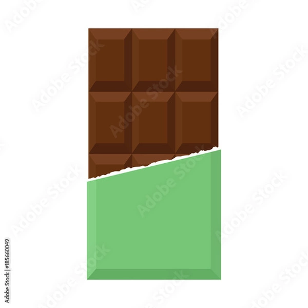 Obraz Tafel Schokolade Flat Design Icon