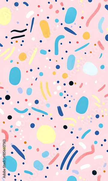 Obraz Tile or carpet pattern background with decorative, symmetrical elements. Ideal for wallpaper, textiles, or digital design projects.