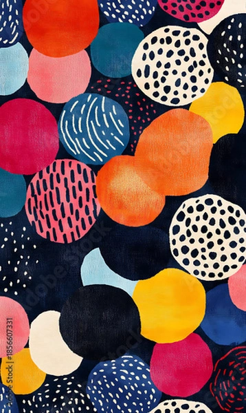 Obraz Tile or carpet pattern background with decorative, symmetrical elements. Ideal for wallpaper, textiles, or digital design projects.