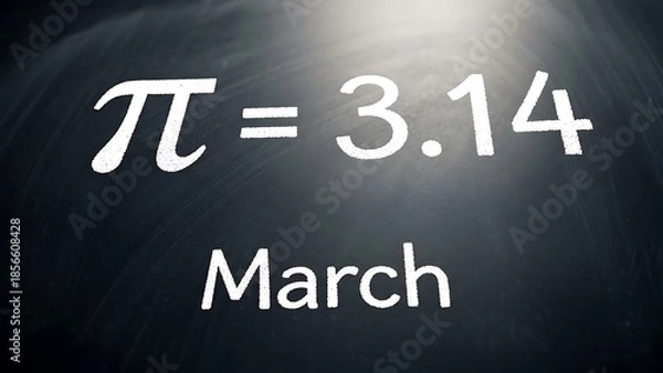 Fototapeta Pi value displayed for march