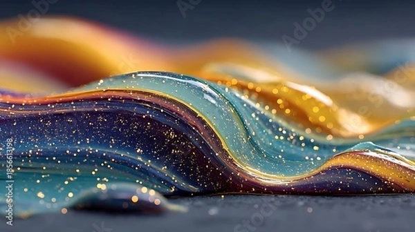 Obraz Vibrant iridescent water texture design high resolution picture