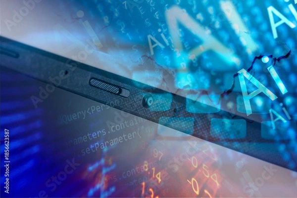 Obraz Close-up notebook camera and display.