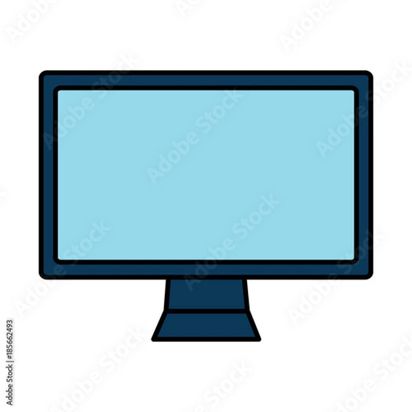Obraz monitor computer wireless technology icon vector illustration drawing 