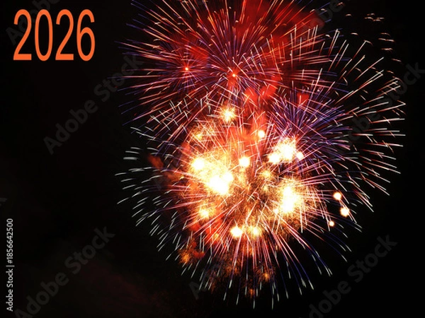 Obraz Feuerwerk Neujahr 2026