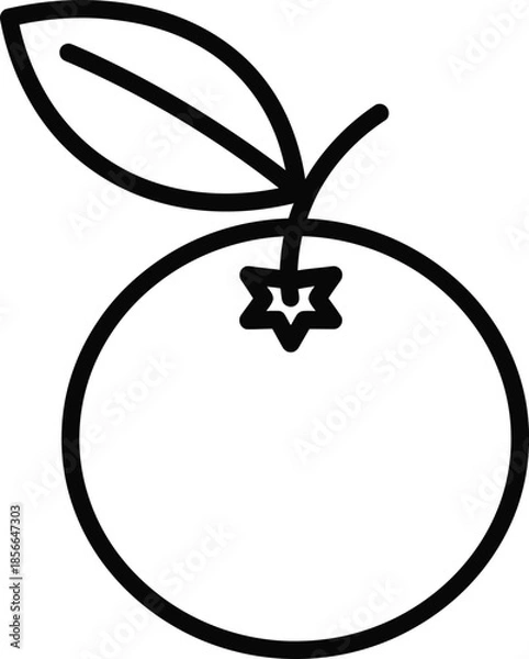 Obraz Simple Orange Fruit Outline Vector