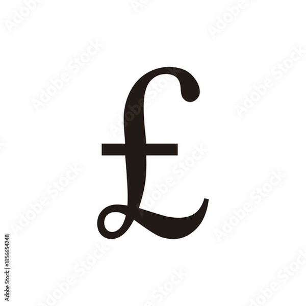 Obraz Pound currency symbol transparent background