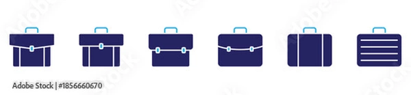 Obraz Office Briefcase Flat Vector Icon