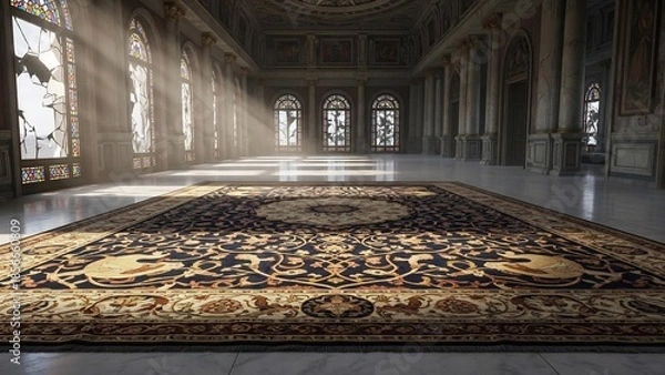 Obraz 햇빛 쏟아지는 웅장한 고풍 실내 공간