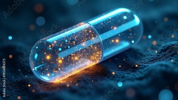 Obraz Glowing Capsule 3D Rendering