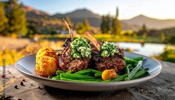 Obraz Gegrilltes Lammfleisch