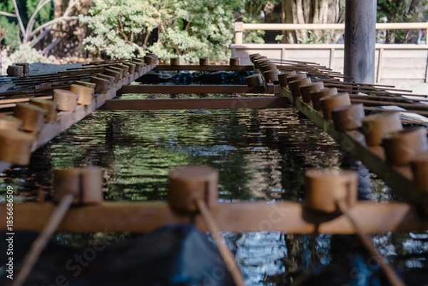 Obraz 日本神話：神聖な森と川（神宮・五十鈴川）
