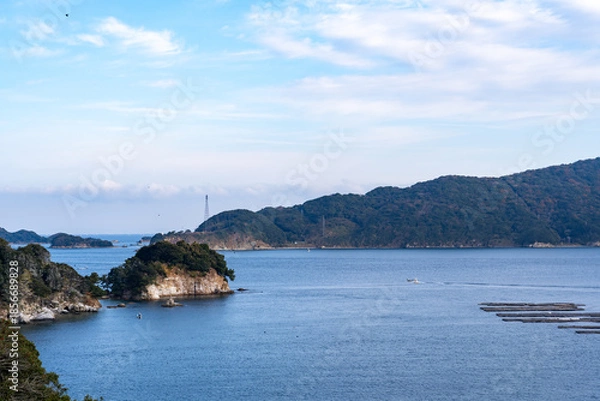 Fototapeta 伊勢志摩の観光地、真珠の養殖で有名な鳥羽湾
