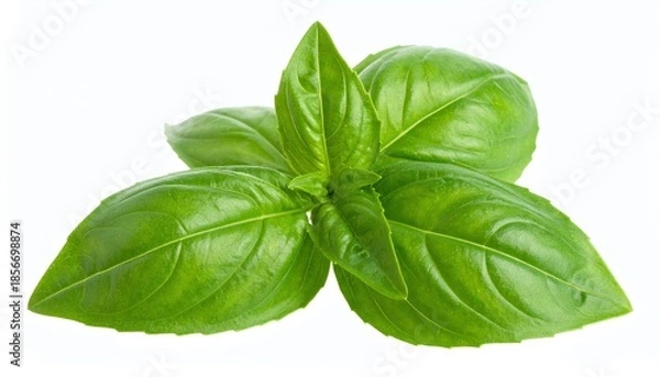 Obraz basil leaves isolated on white