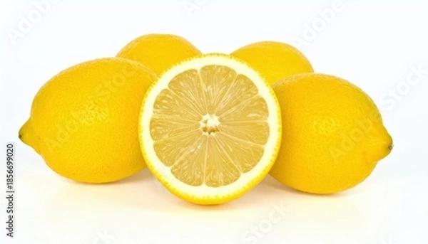 Obraz lemon on white background