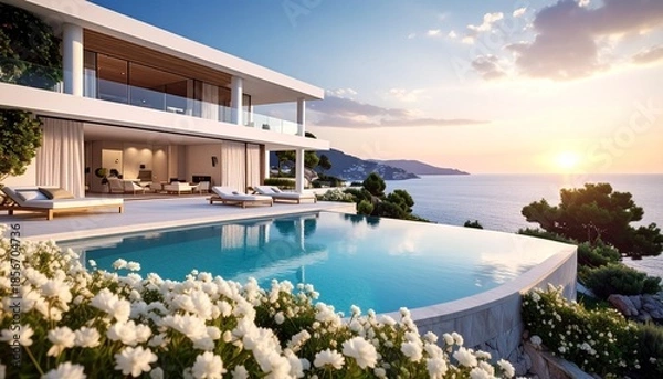 Obraz Luxusvilla am Meer