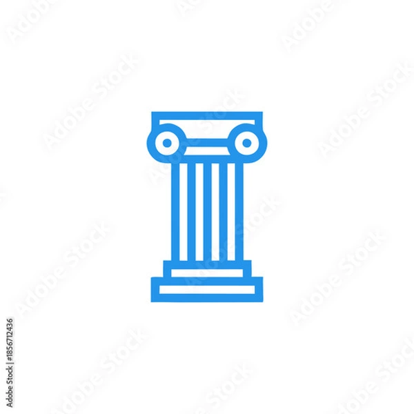 Obraz greek column isolated on white background