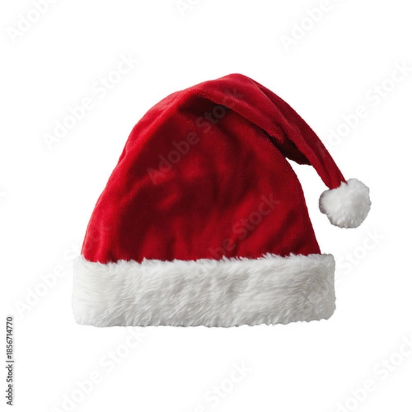 Obraz santa claus red hat isolated