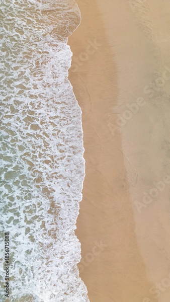 Obraz waves on the beach drone shot
