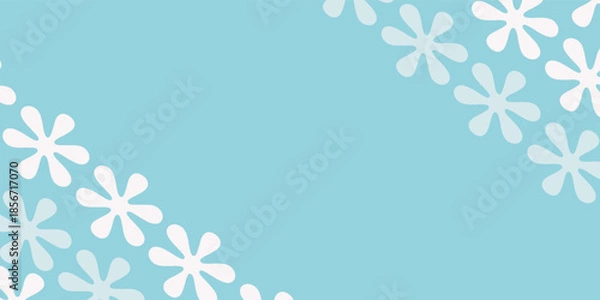 Obraz Hand drawn Snow Corner Panel, Rectangular Snow Border, Frost Corner Frame