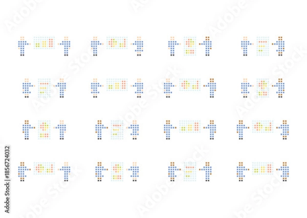 Obraz ビジネスで使えるドット風イラストセット2
