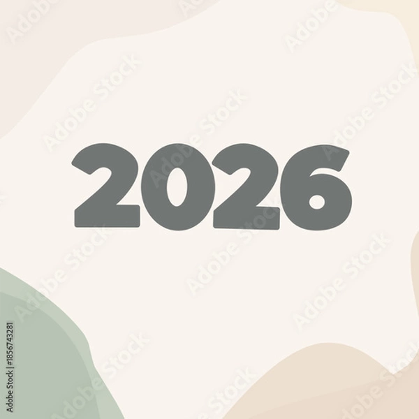 Obraz Minimal Abstract Year 2026 Background