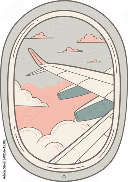 Obraz view from airplane window