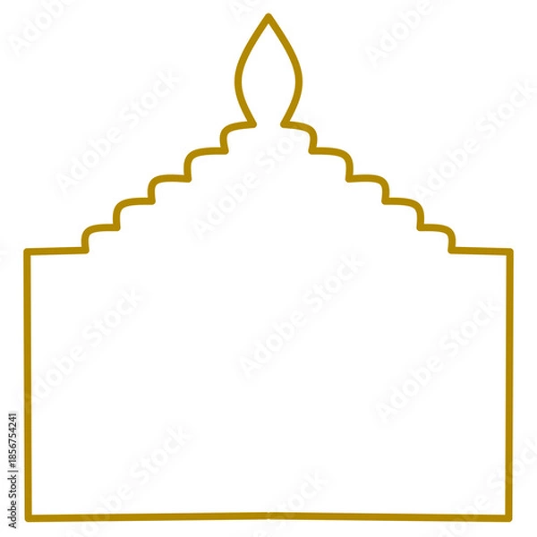 Obraz Oriental arch shaped decorative door or window frame in islamic style. Best for ramadan theme or other islamic event