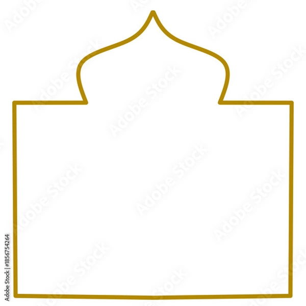 Obraz Oriental arch shaped decorative door or window frame in islamic style. Best for ramadan theme or other islamic event