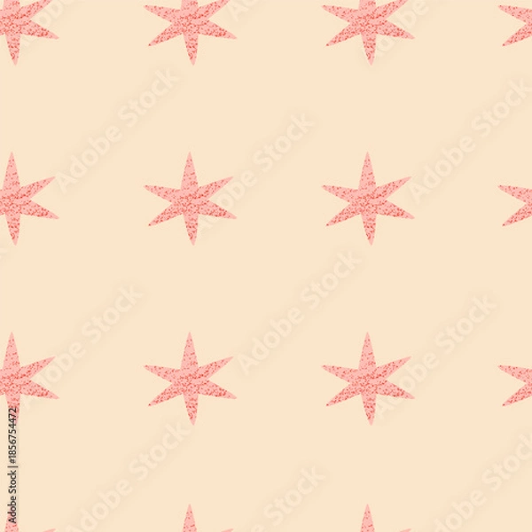 Obraz Seamless star pattern. Endless starry background, texture with rough sparkles. Repeating print, backdrop design.