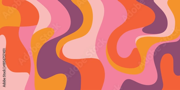 Obraz abstract fluid pattern seamless background with organic shapes