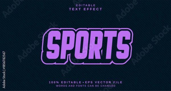 Obraz Editable text style effect - Sports text style theme.