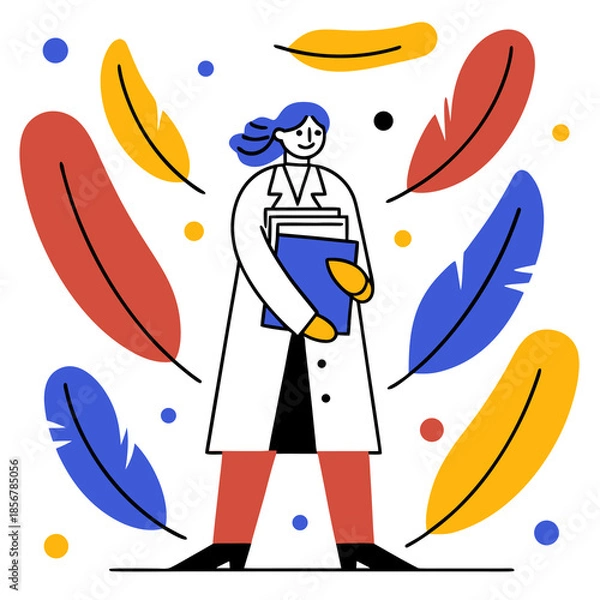 Obraz seamless pattern with funny cartoon kids