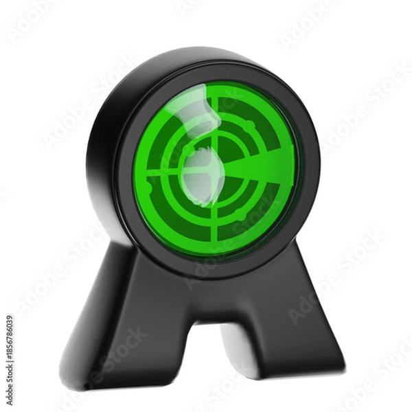 Obraz 3d exploring radar icon scanning for objects