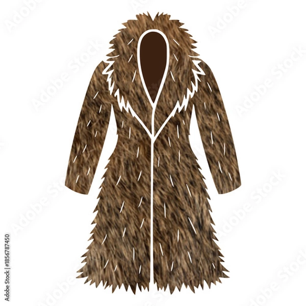 Obraz brown fur coat vector